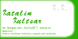 katalin kultsar business card